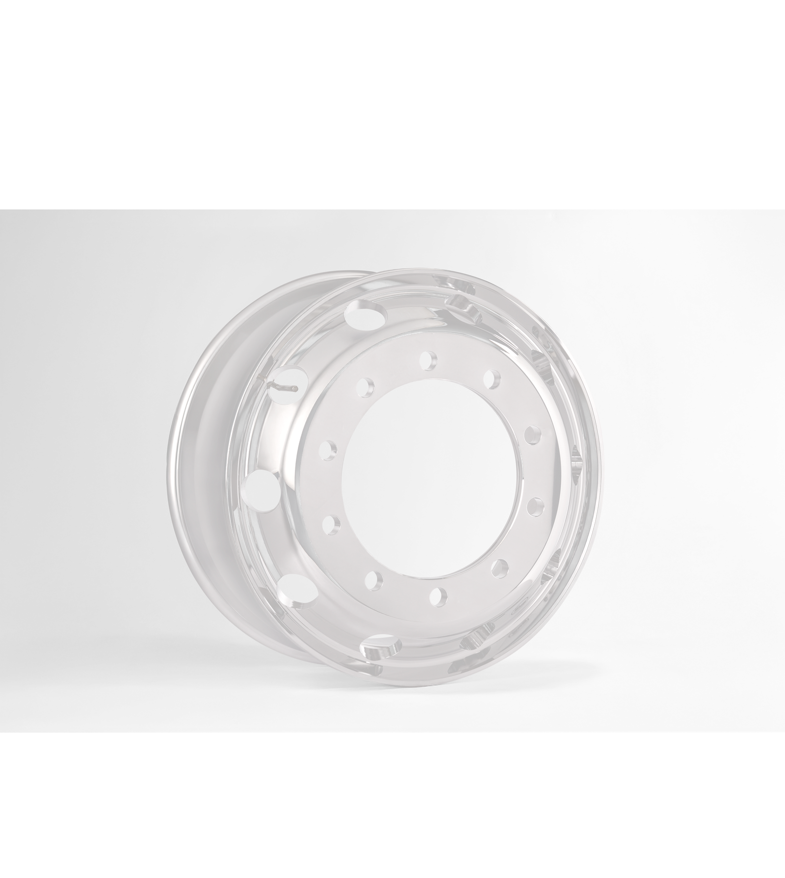 Roda Disco Alumínio Alto Brilho (Borda Larga) Pneu s/Câmara 22,5×8,25 10 Furos